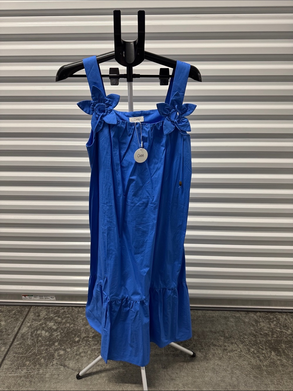 Blue Floral-Accent Casual Sundress